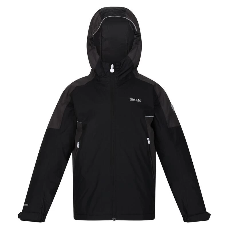 Regatta Veste Imperméable HURDLE Enfant (Noir / Cendre) 1 Regatta Veste Imperméable HURDLE Enfant (Noir / Cendre)